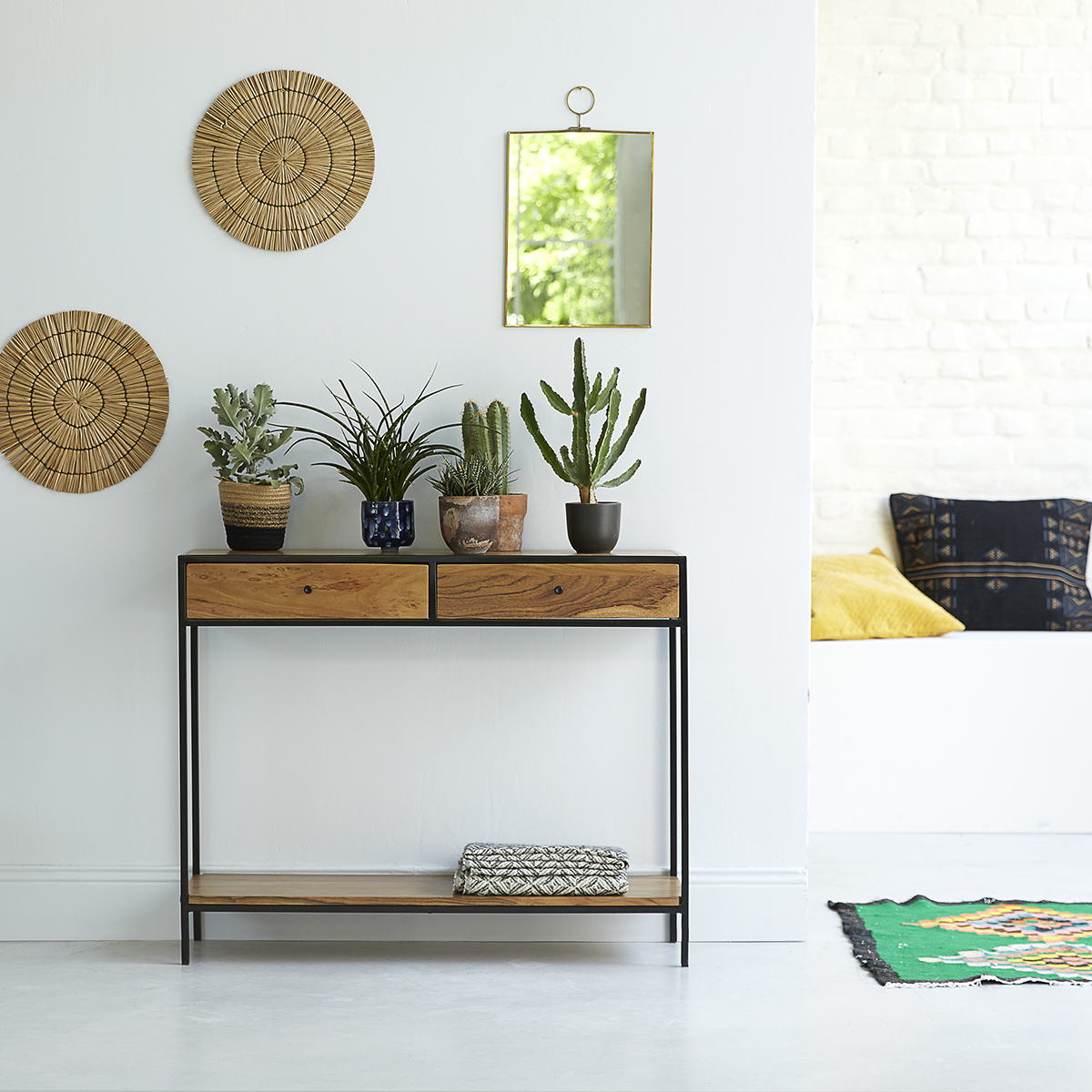 100 Agra Metal and solid acacia Console 100 Agra Metal and solid acacia Console