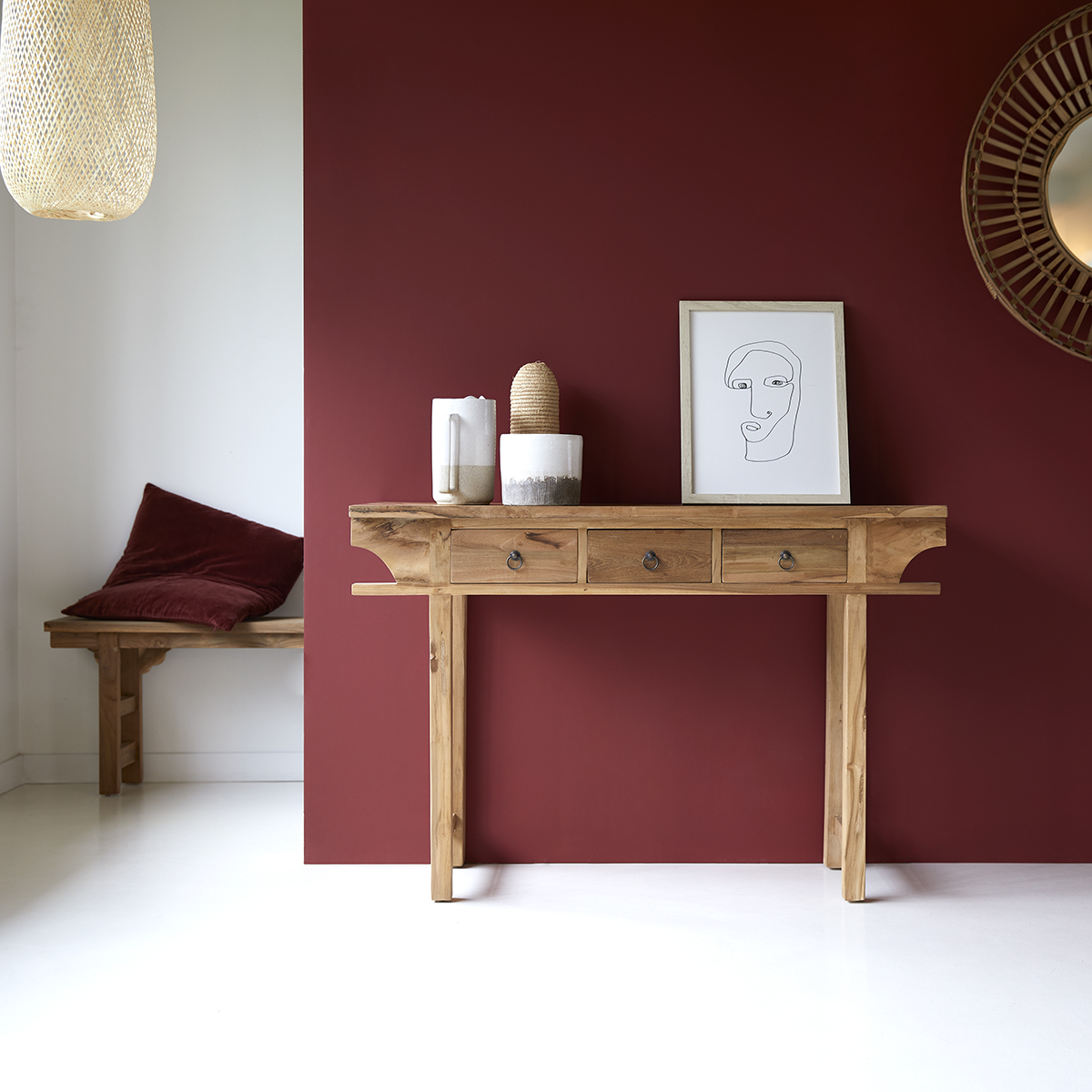 115 Junie side table in recycled solid teak 115 Junie side table in recycled solid teak