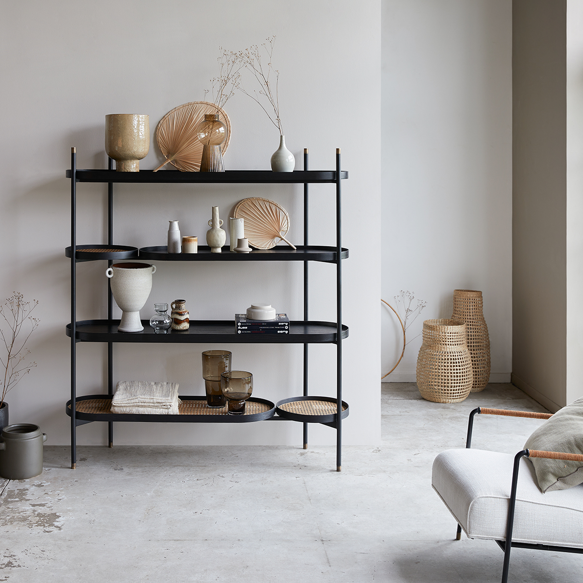 Alex mindi and canework bookcase Alex mindi and canework bookcase