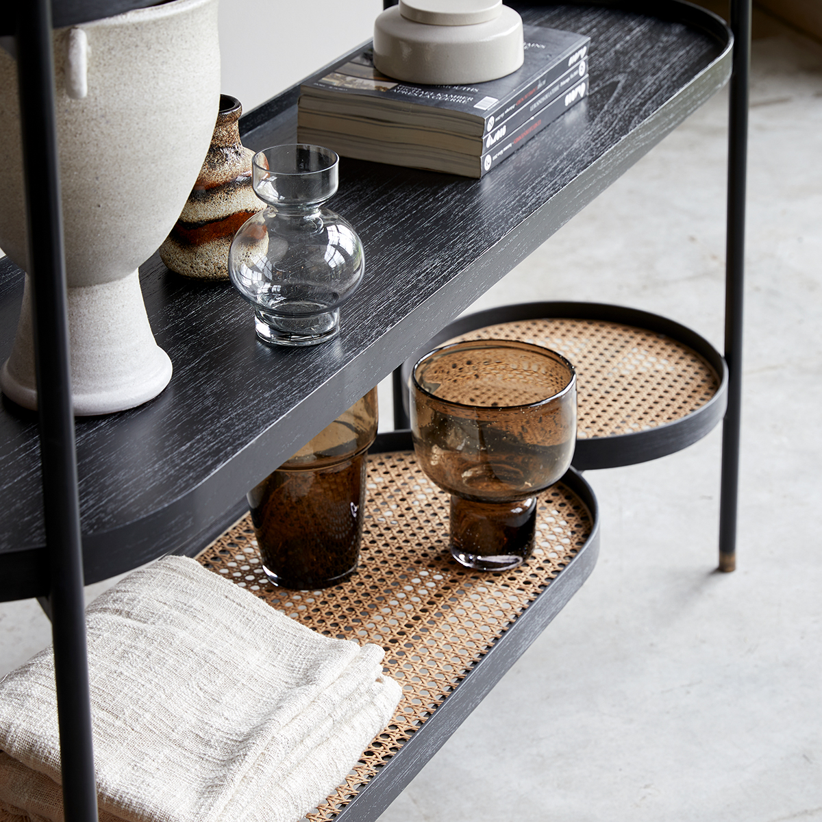 Alex mindi and canework bookcase Alex mindi and canework bookcase