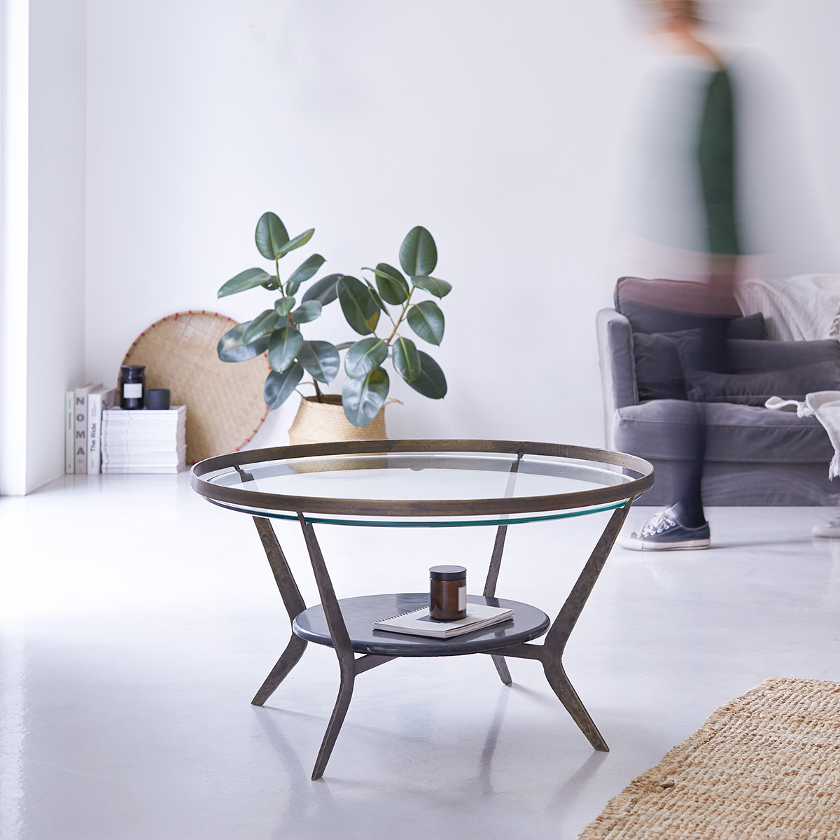 Ambre Marble and Metal Coffee Table 80 Ambre Marble and Metal Coffee Table 80