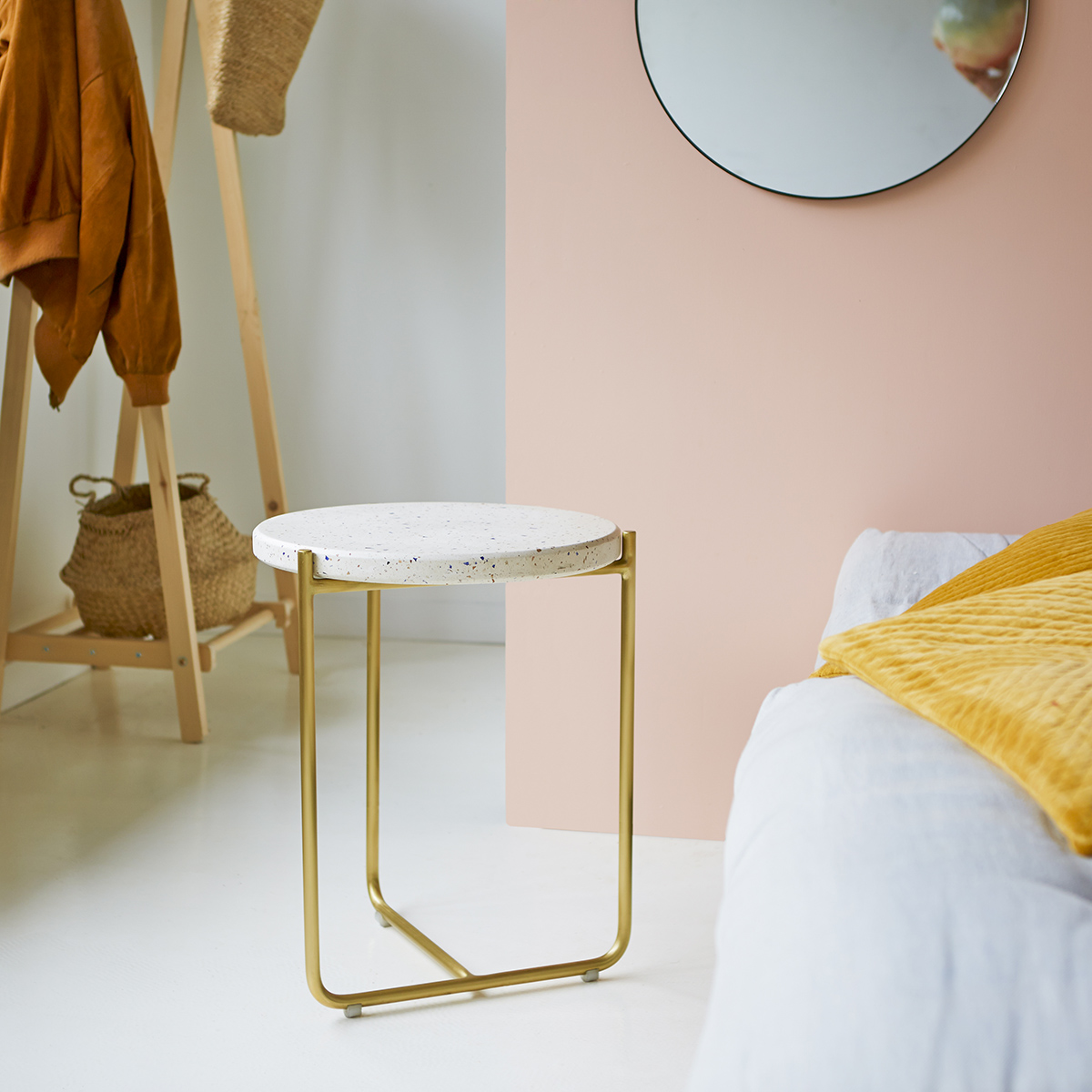 Anatole metal and terrazzo Bedside table confetti Anatole metal and terrazzo Bedside table confetti