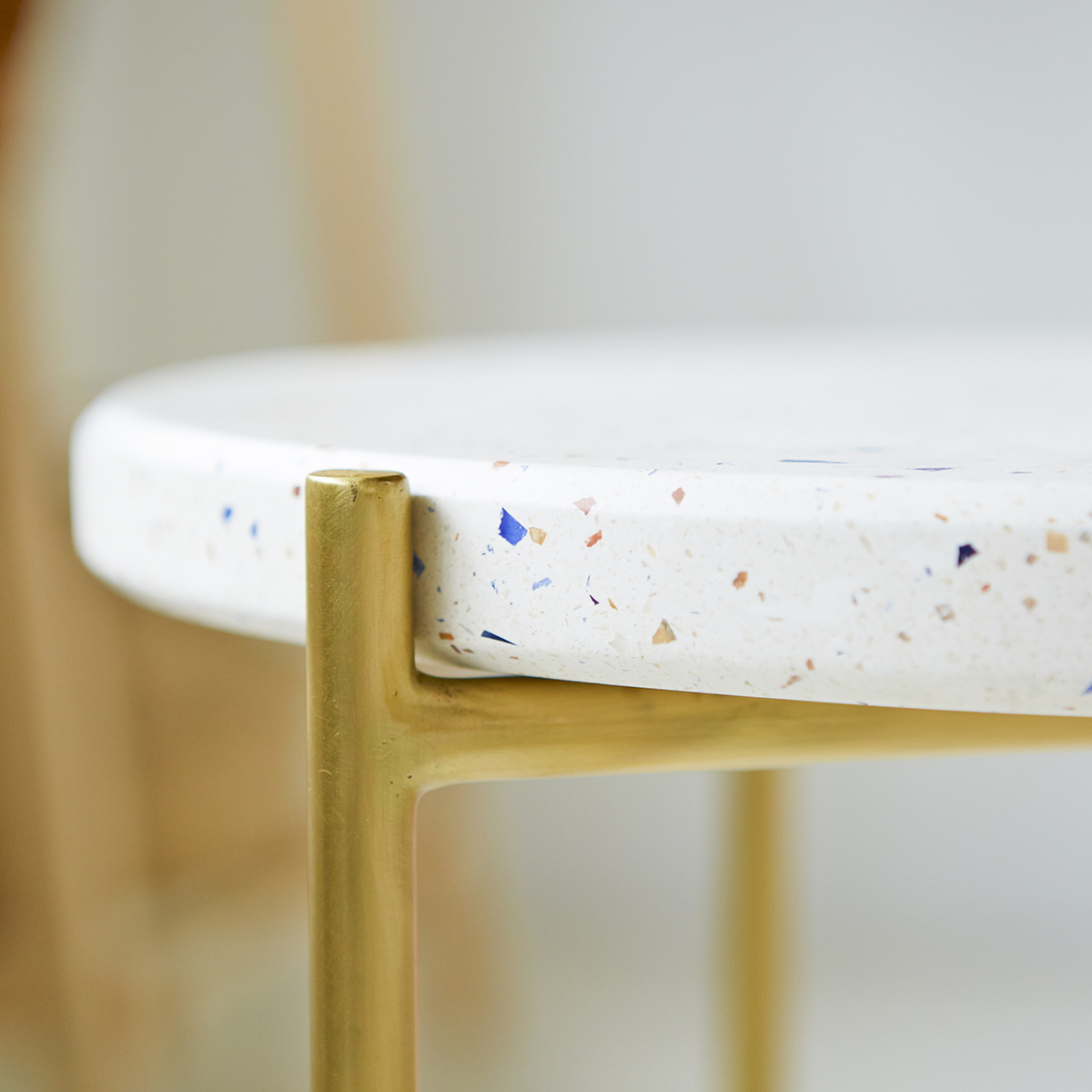 Anatole metal and terrazzo Bedside table confetti Anatole metal and terrazzo Bedside table confetti