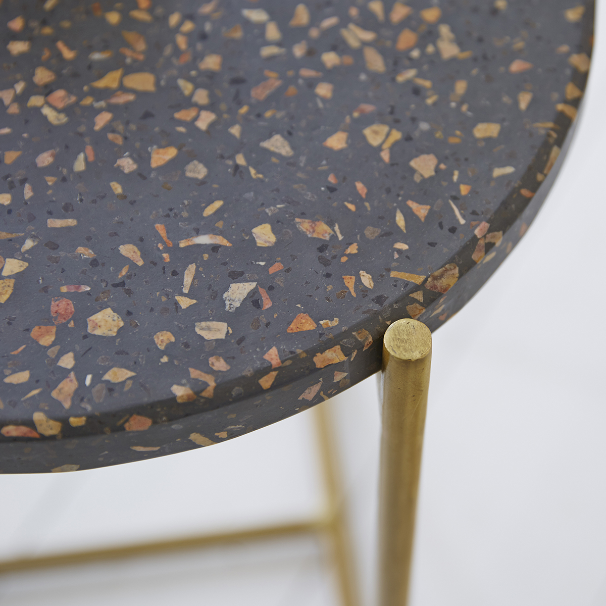 Anatole metal and terrazzo Side table grey Anatole metal and terrazzo Side table grey