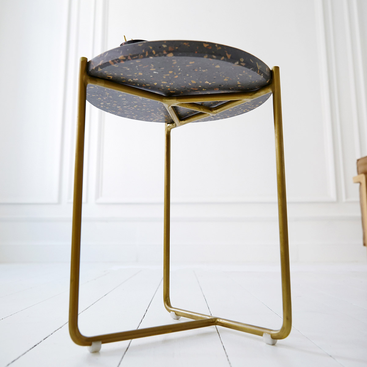 Anatole metal and terrazzo Side table grey Anatole metal and terrazzo Side table grey