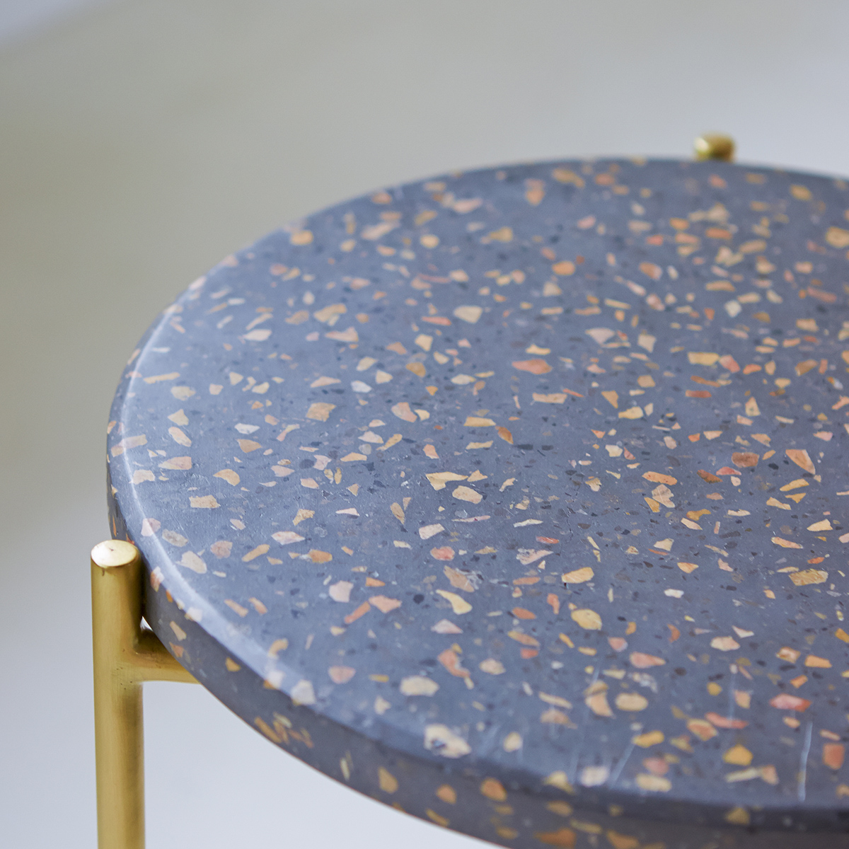 Anatole Terrazzo and Metal Bedside Table Anatole Terrazzo and Metal Bedside Table