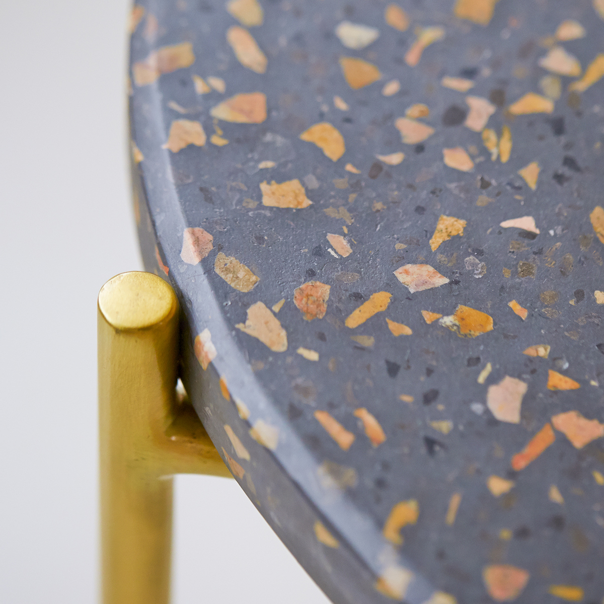 Anatole Terrazzo and Metal Bedside Table Anatole Terrazzo and Metal Bedside Table