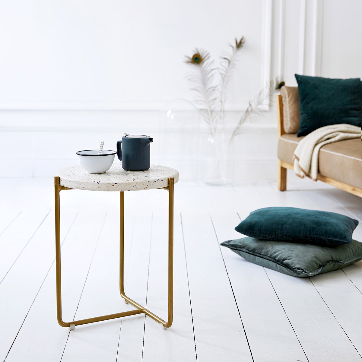 Anatole terrazzo and metal Side table confetti Anatole terrazzo and metal Side table confetti