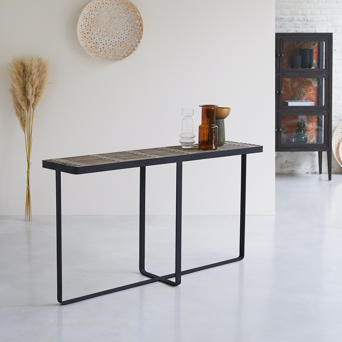 Anil solid pine and metal Console table Anil solid pine and metal Console table