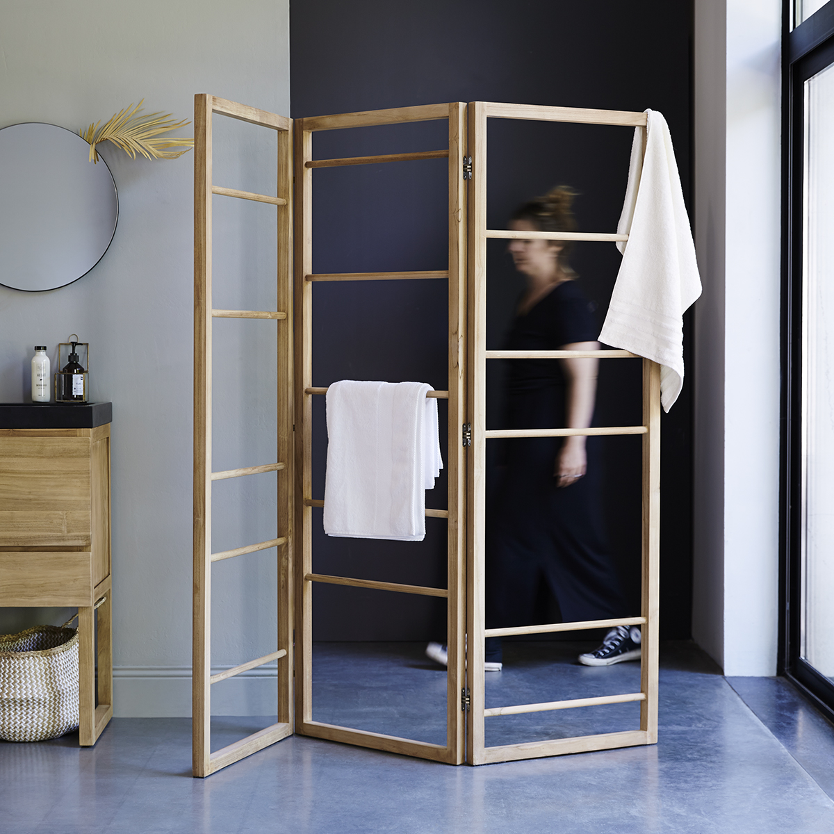 Anton solid teak linen rack 175 Anton solid teak linen rack 175