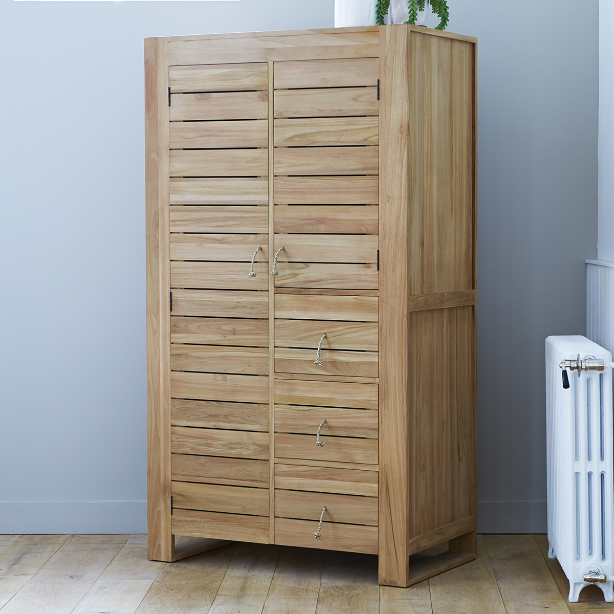 Armoire de rangement en teck massif 180 Minimalys Armoire de rangement en teck massif 180 Minimalys