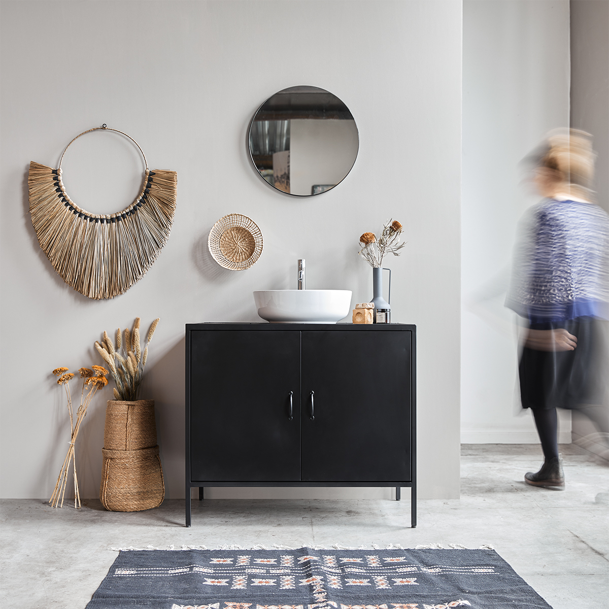 Arsène metal and mango vanity cabinet 90 Arsène metal and mango vanity cabinet 90