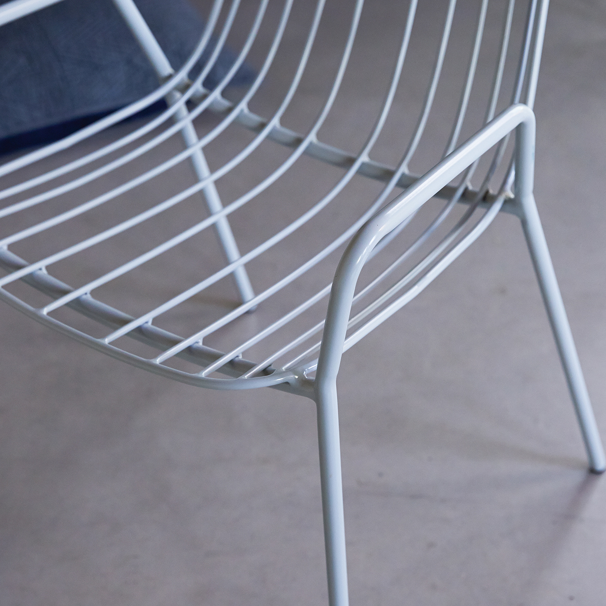 Arty Metal Armchair Bleu Grey Arty Metal Armchair Bleu Grey