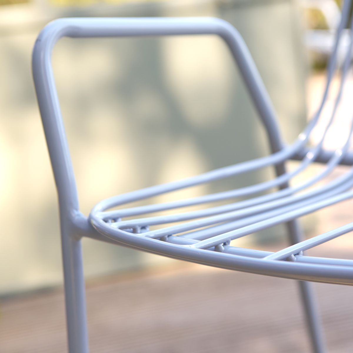 Arty Metal Outdoor Armchair Bleu Grey Arty Metal Outdoor Armchair Bleu Grey