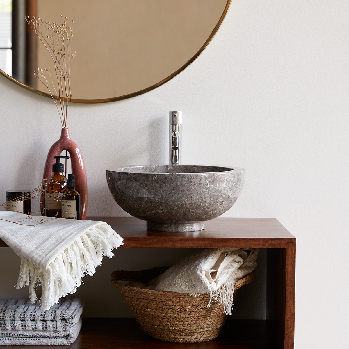 Bahya grey marble Washbasin Bahya grey marble Washbasin