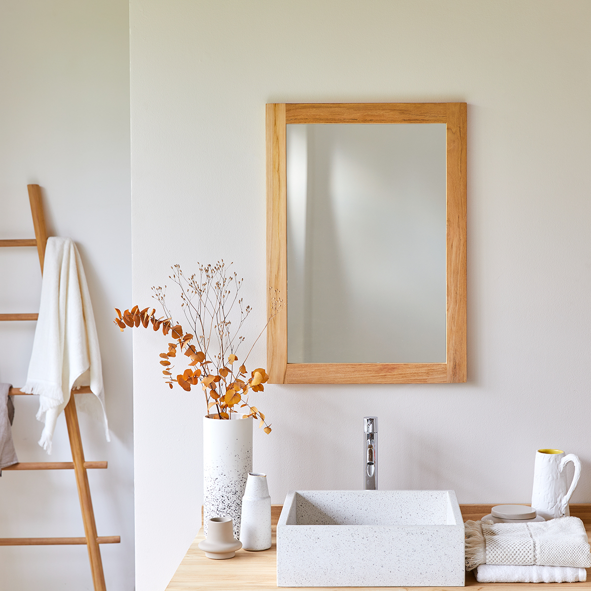 Bahya Solo Teak Mirror 70x50 Bahya Solo Teak Mirror 70x50