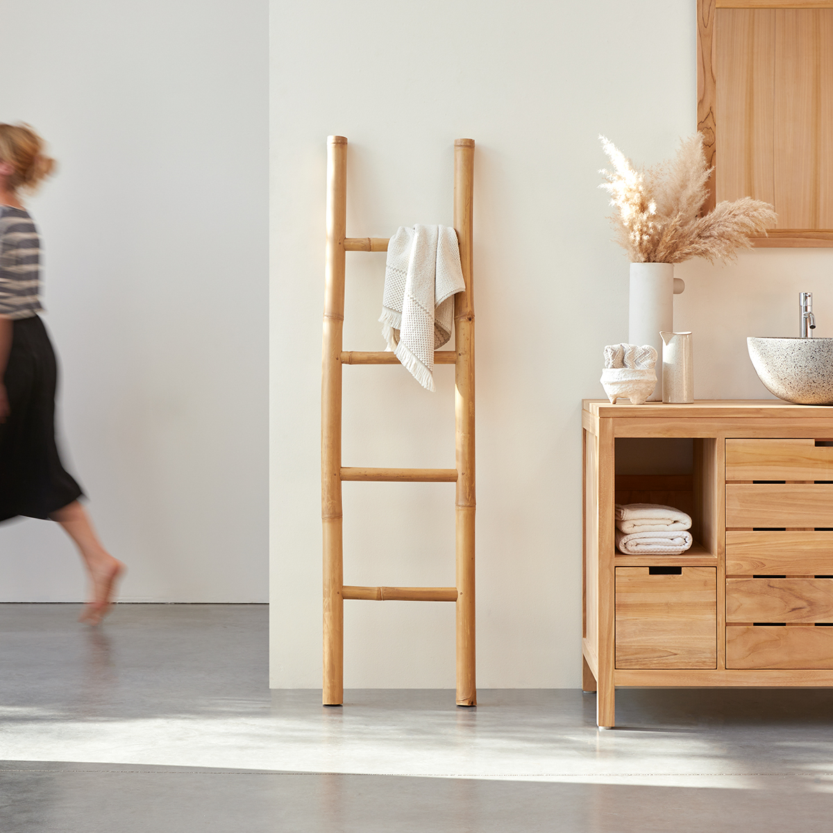 Bamboo Linen Rack Bamboo Linen Rack