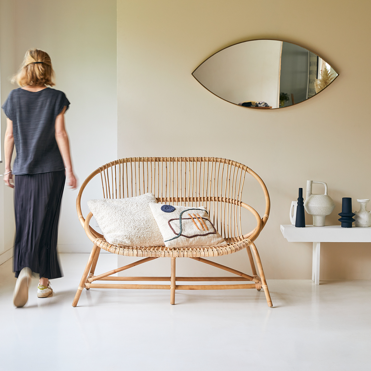 Bank aus Rattan Leontie Bank aus Rattan Leontie