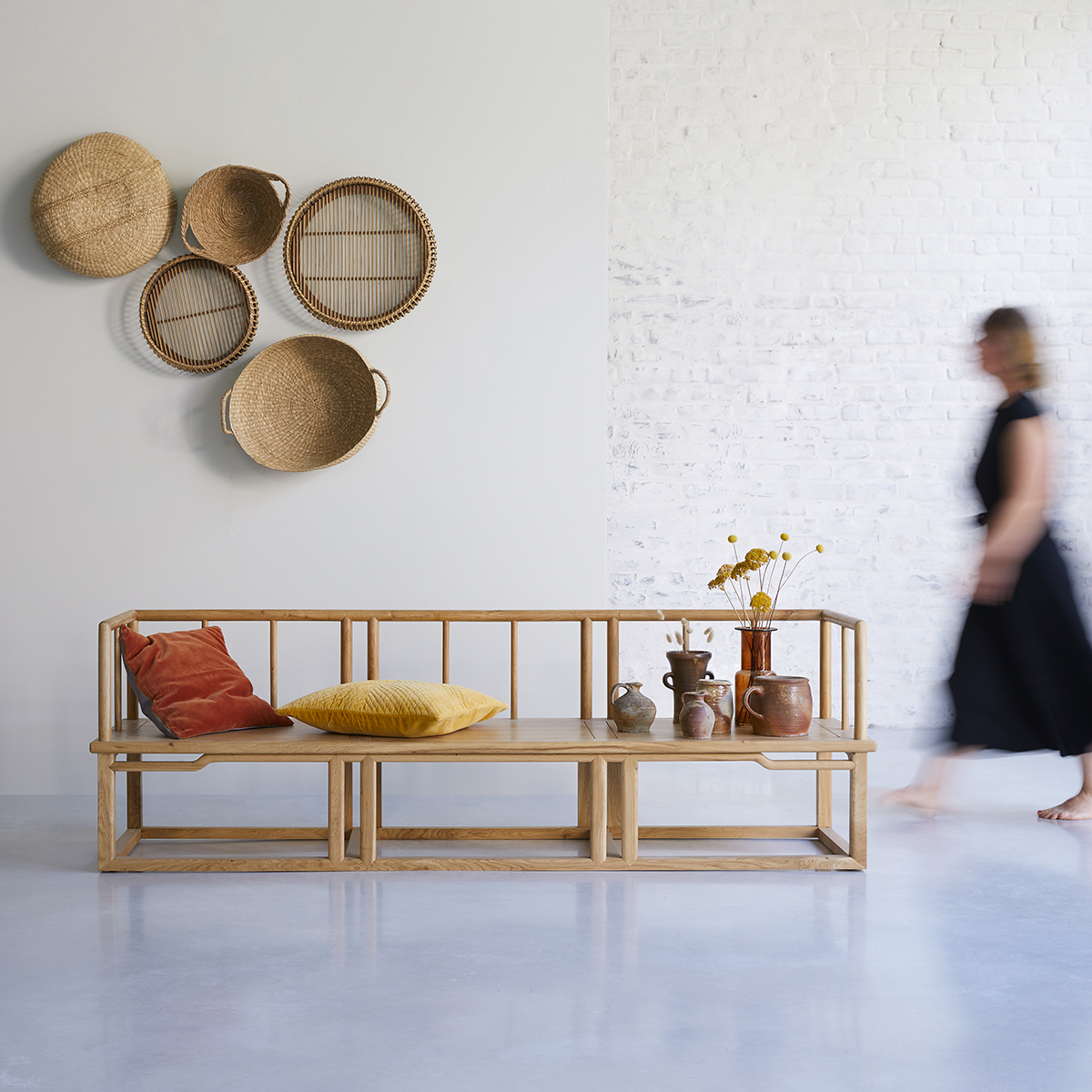 Bao solid oak bench Bao solid oak bench