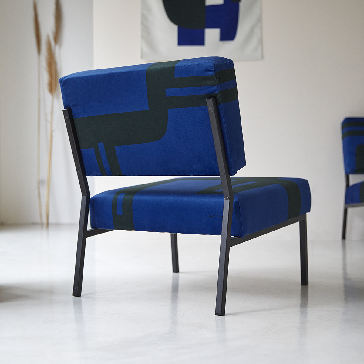 Barbican blue easy chair Barbican blue easy chair