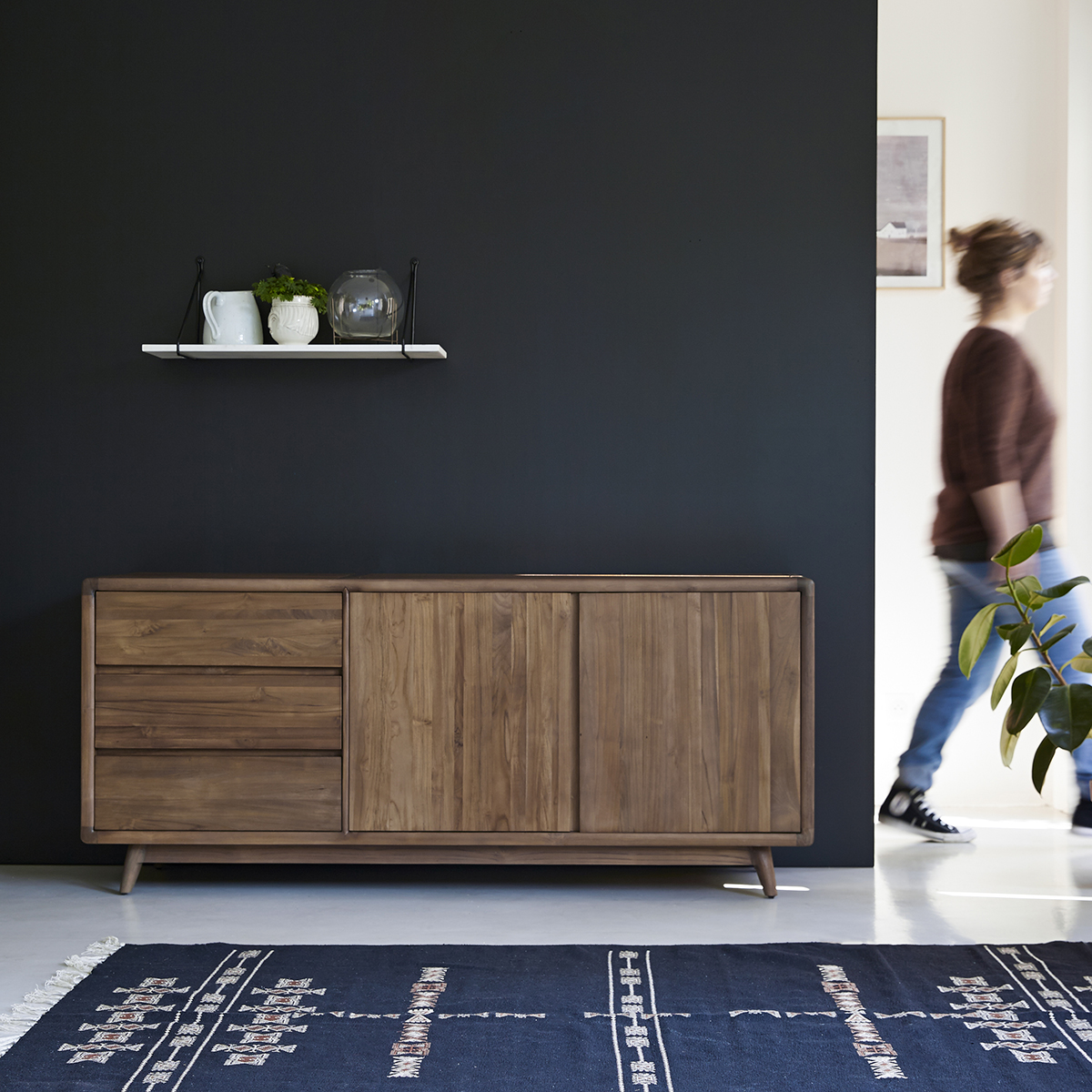 Buffet en teck massif 165 Vintage Buffet en teck massif 165 Vintage