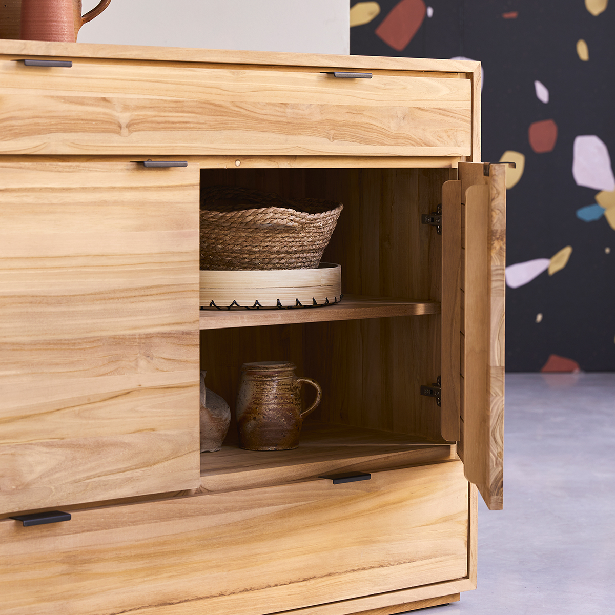 Buffet en teck massif Senson 120 cm Buffet en teck massif Senson 120 cm