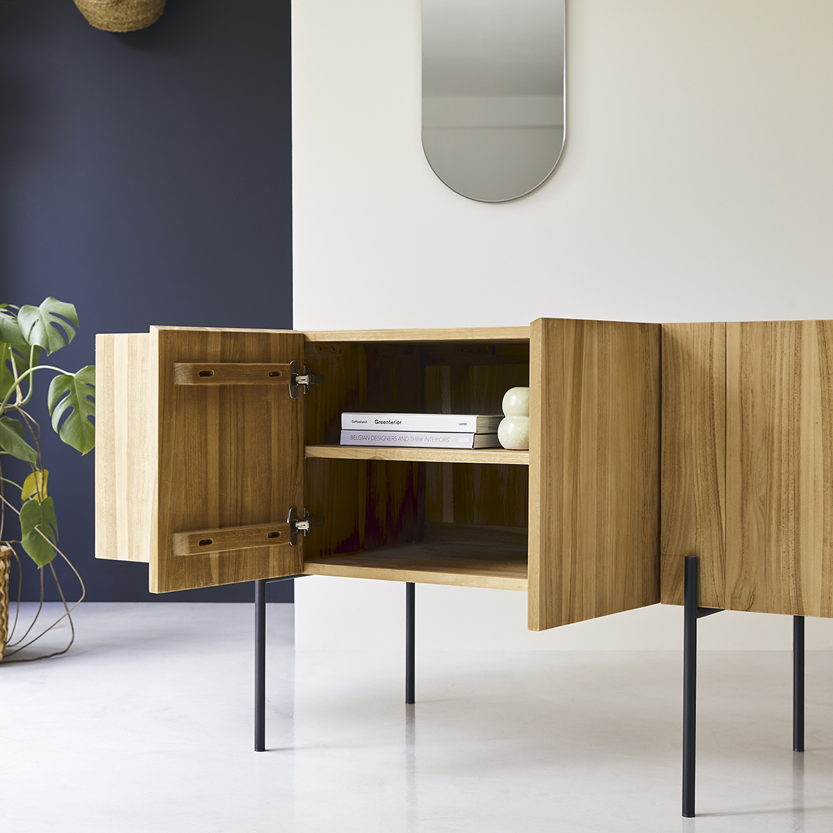 Buffet haut en teck massif 165 Honorine Buffet haut en teck massif 165 Honorine