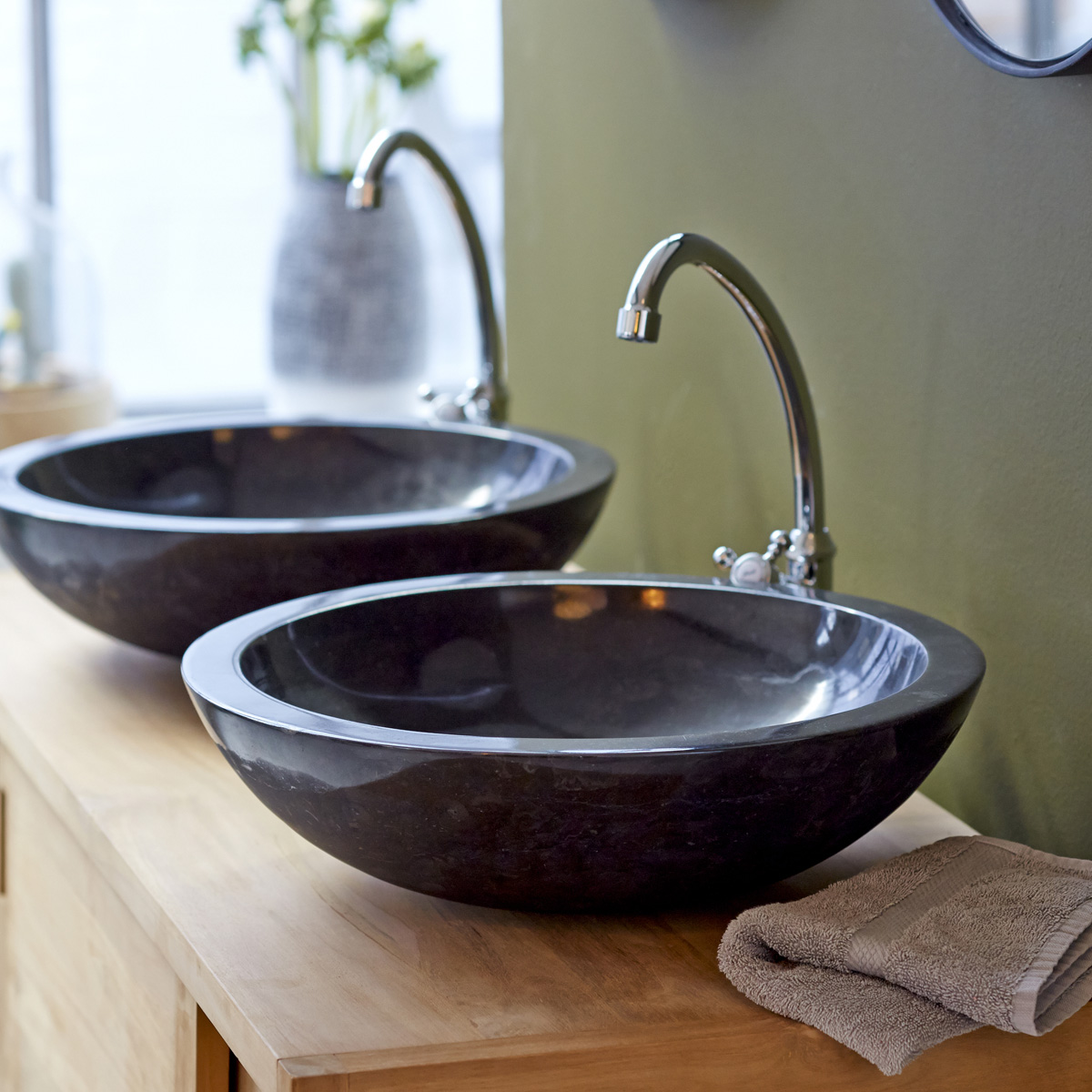 Calypso Black Marble Washbasin Calypso Black Marble Washbasin