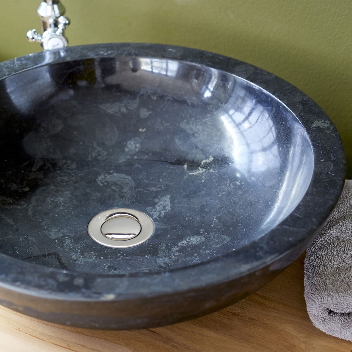 Calypso Black Marble Washbasin Calypso Black Marble Washbasin
