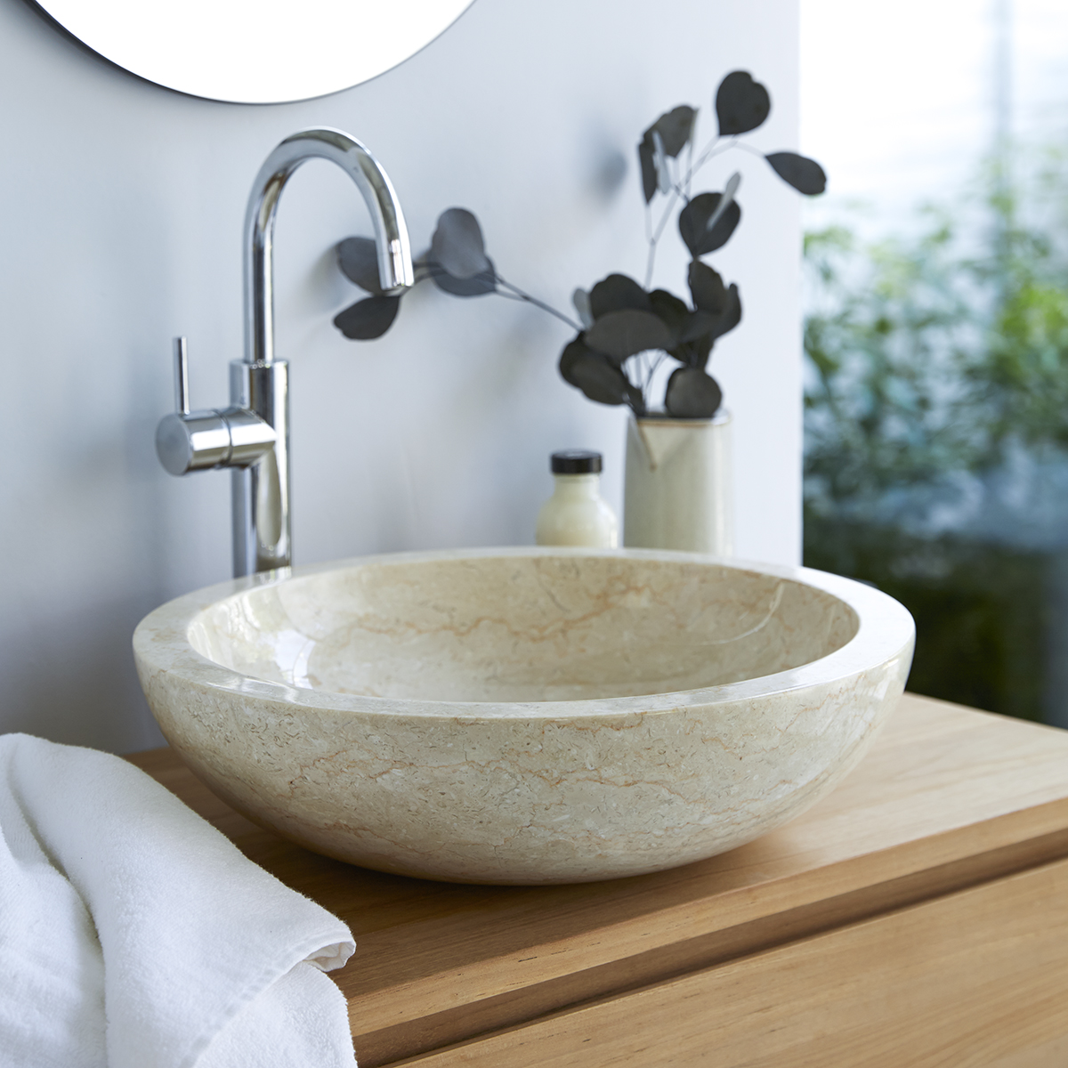 Calypso Cream marble washbasin Calypso Cream marble washbasin