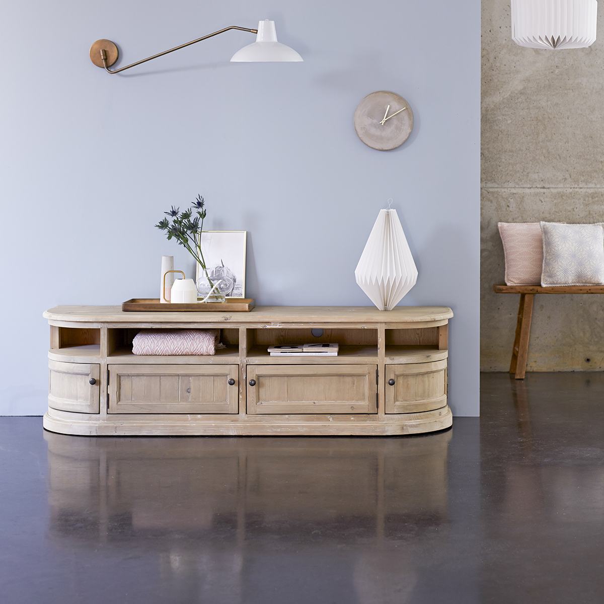 Celeste pine TV Stand 180 cm Celeste pine TV Stand 180 cm