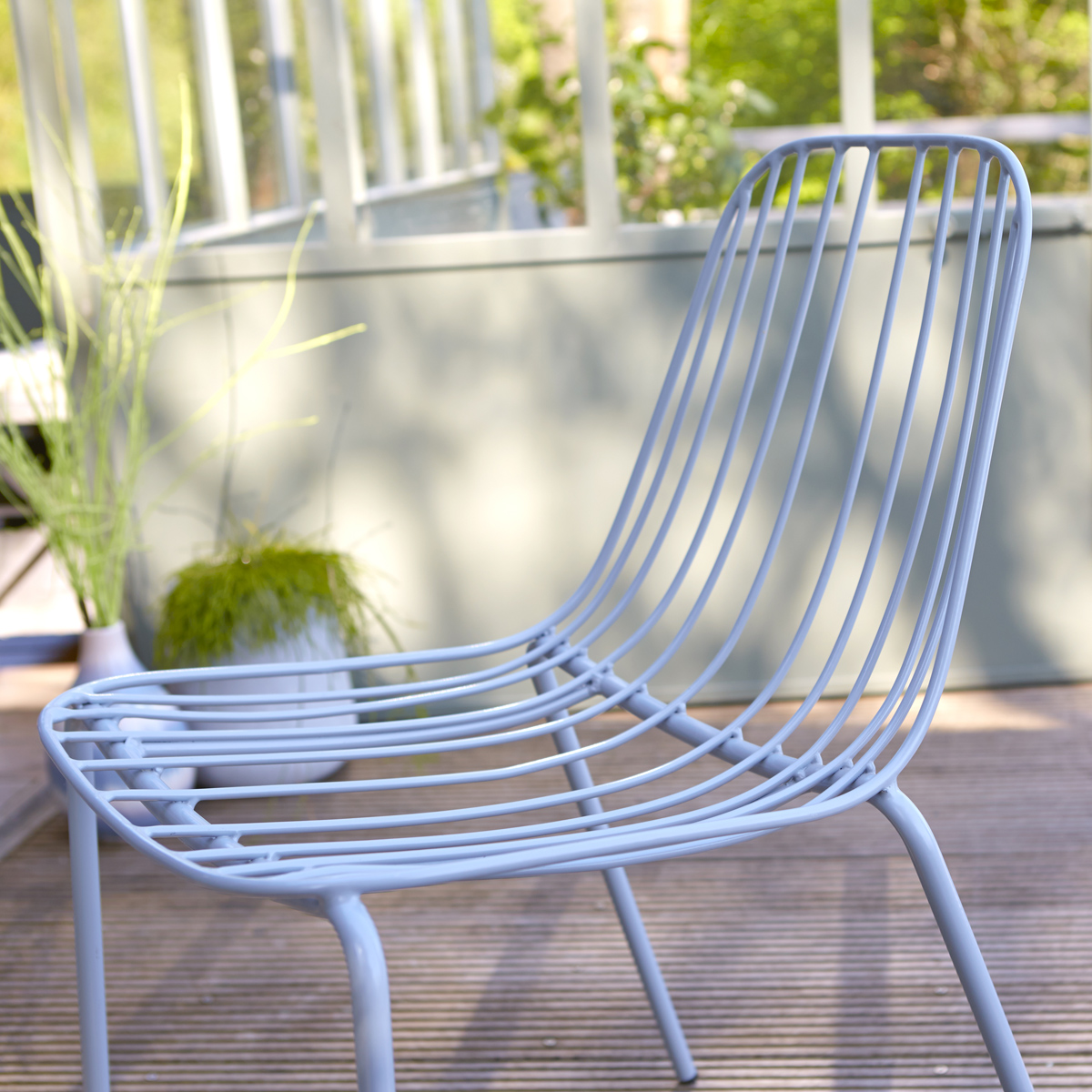 Chaise de jardin en métal Arty bleu grey Chaise de jardin en métal Arty bleu grey