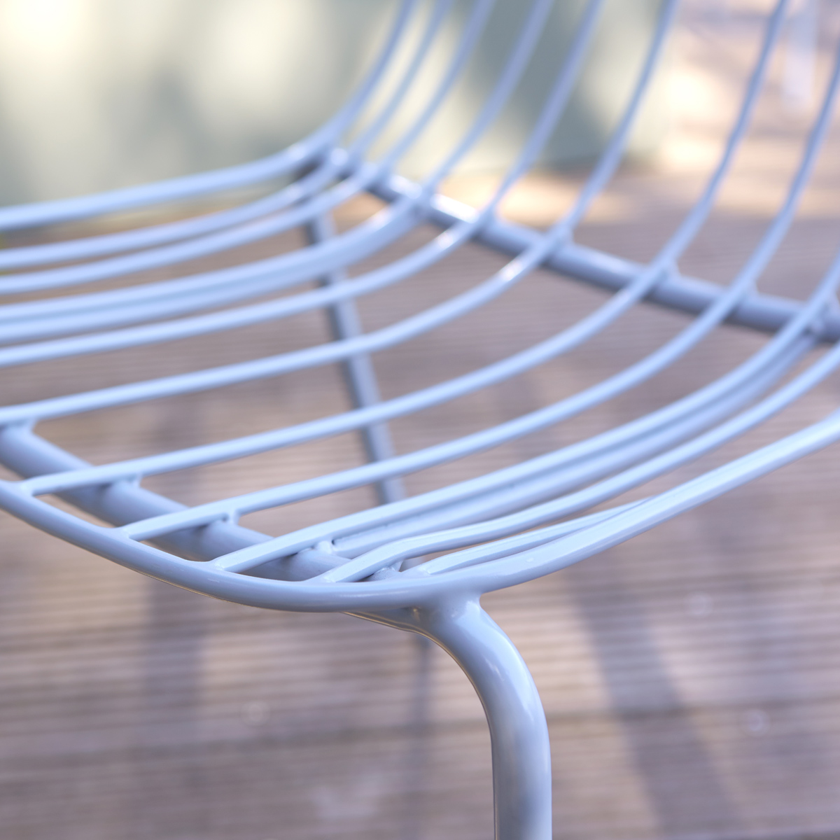 Chaise de jardin en métal Arty bleu grey Chaise de jardin en métal Arty bleu grey