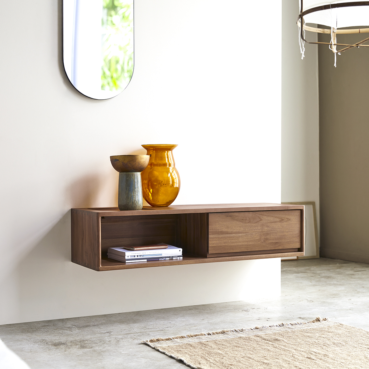 Circa 1-Drawer solid teak TV Stand 110 cm Circa 1-Drawer solid teak TV Stand 110 cm