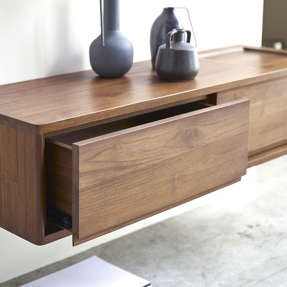 Circa 2-Drawer solid teak TV Stand 110 cm Circa 2-Drawer solid teak TV Stand 110 cm