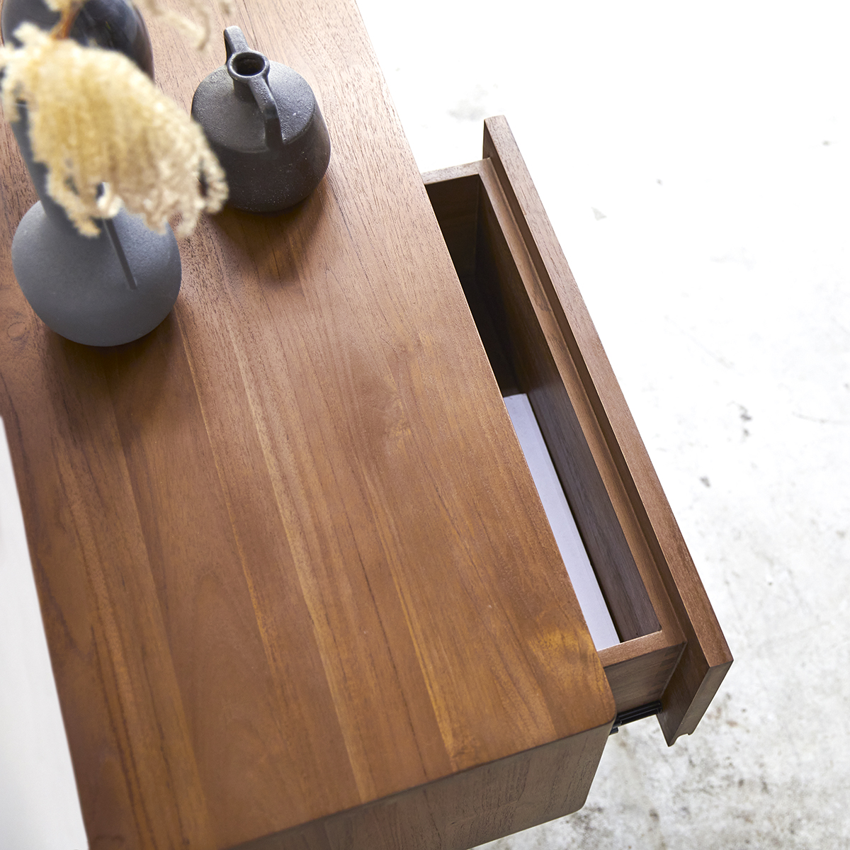 Circa 2-Drawer solid teak TV Stand 110 cm Circa 2-Drawer solid teak TV Stand 110 cm