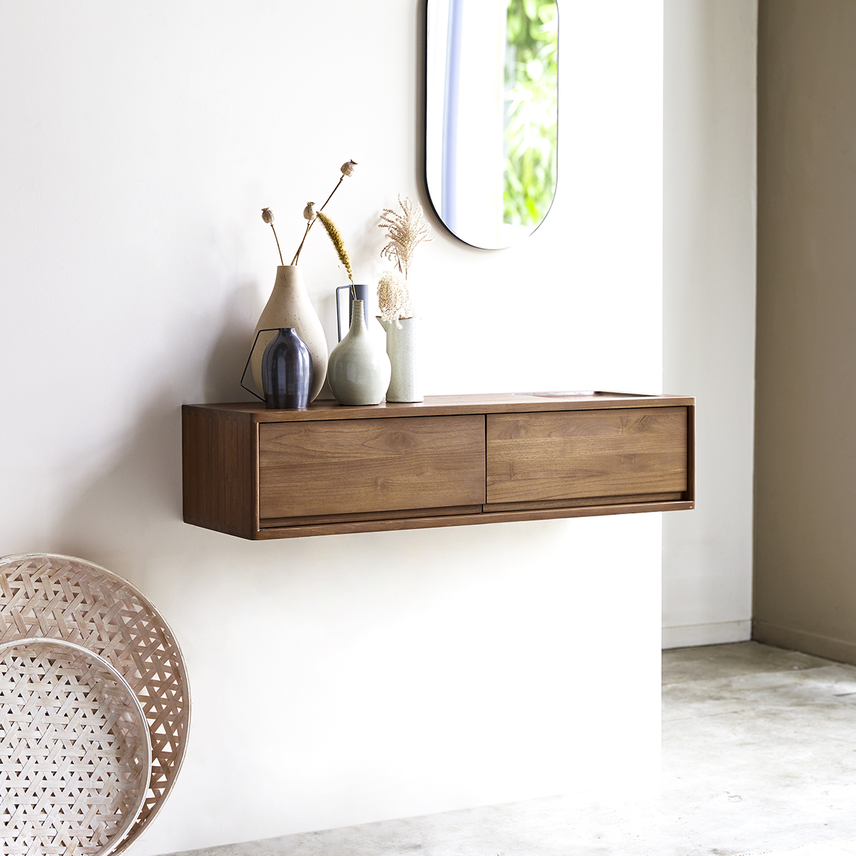 Circa solid teak 2-drawer Console table Circa solid teak 2-drawer Console table