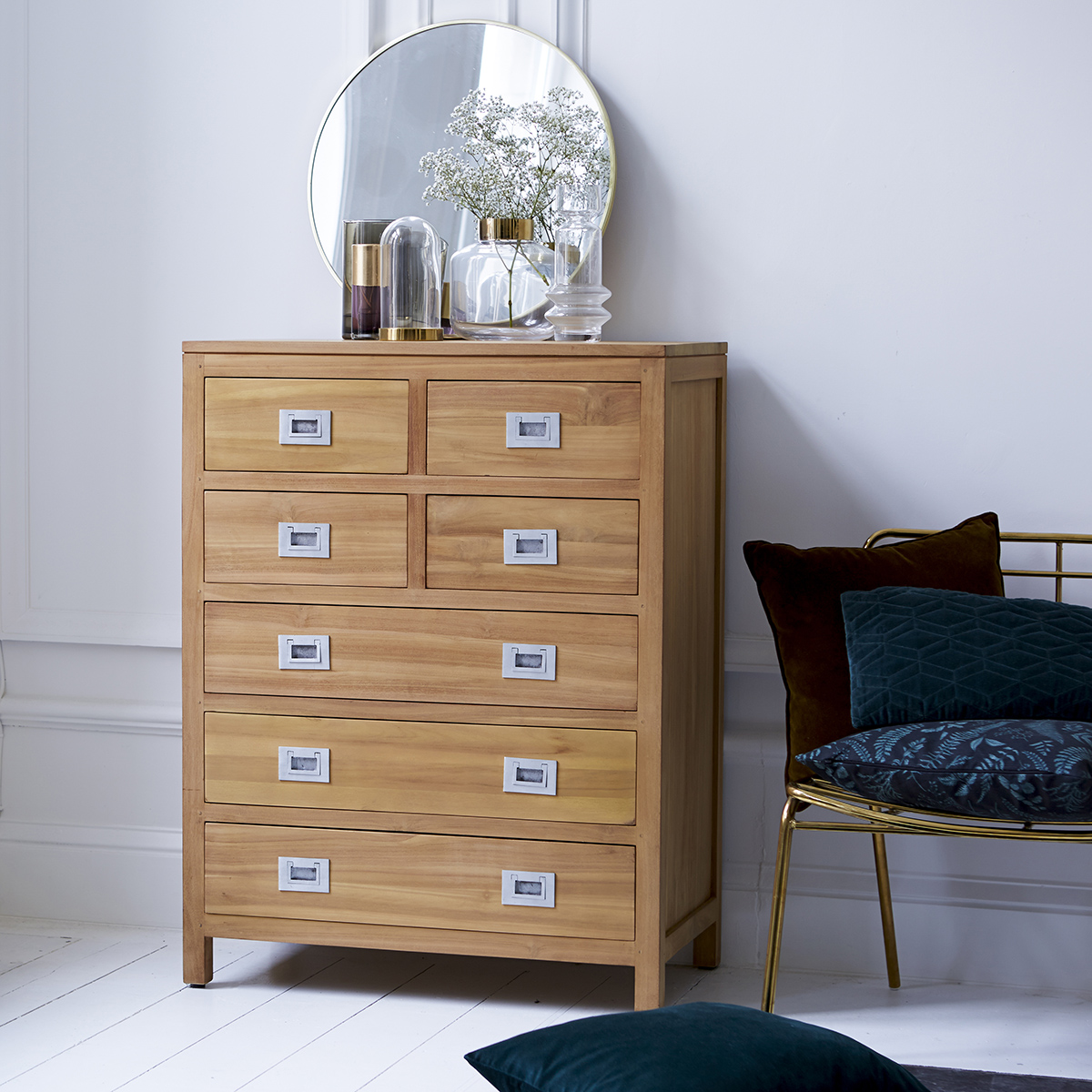 Coffee Tek solid teak Chest of drawers Coffee Tek solid teak Chest of drawers