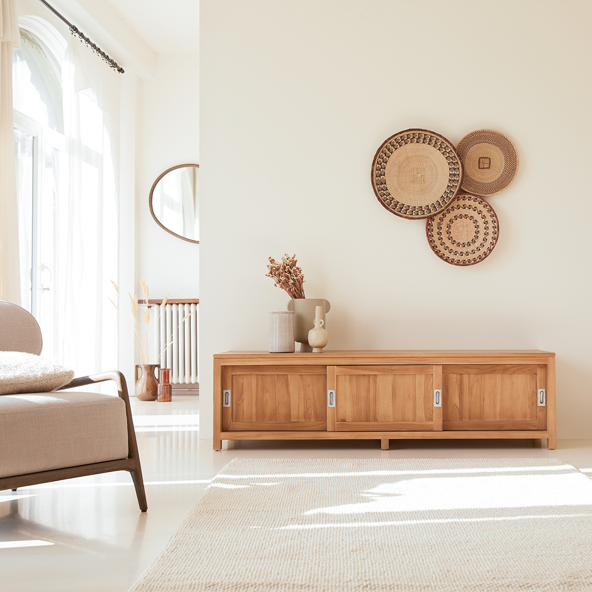 Coffee Tek solid teak TV Stand 180 cm Coffee Tek solid teak TV Stand 180 cm