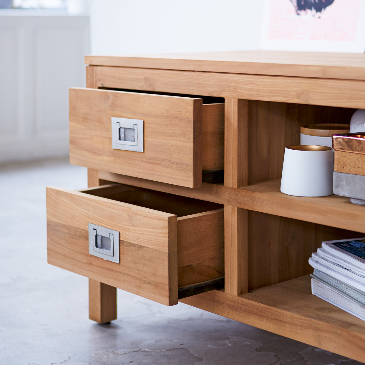 Coffee Tek solid teak TV Stand 90 cm Coffee Tek solid teak TV Stand 90 cm