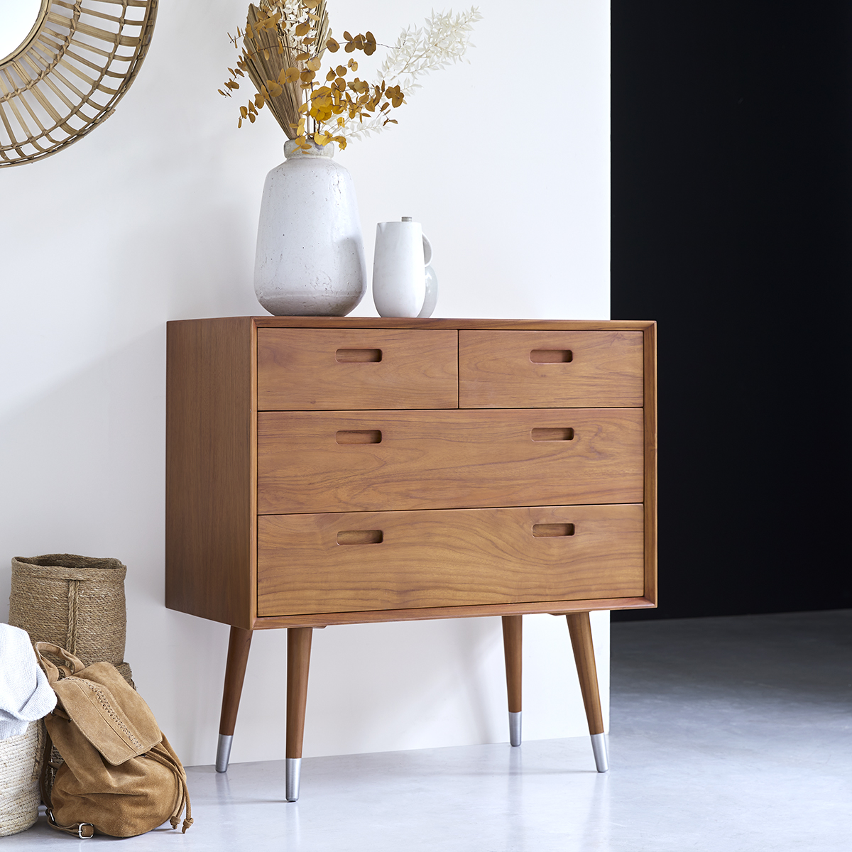 Commode en teck Magda 50's Commode en teck Magda 50's