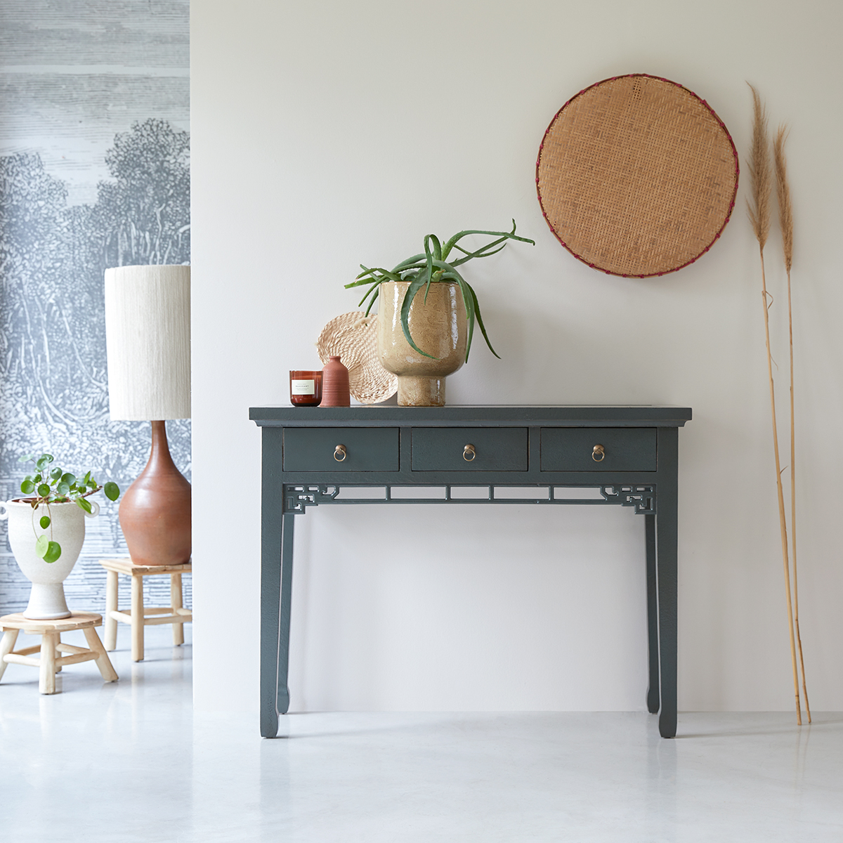 Console en pin 115 Jade Console en pin 115 Jade