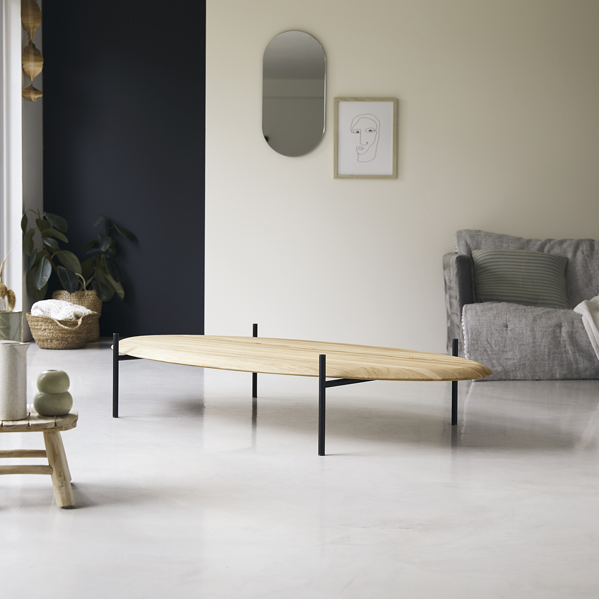 Couchtisch Honorine aus massives Teakholz 160 x 80 Couchtisch Honorine aus massives Teakholz 160 x 80