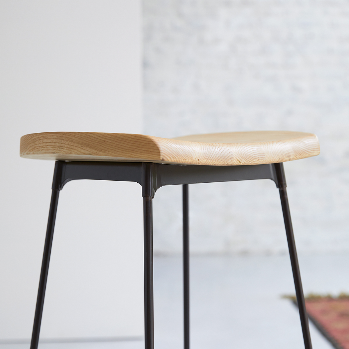 Diego black ash and metal Bar Stool Diego black ash and metal Bar Stool