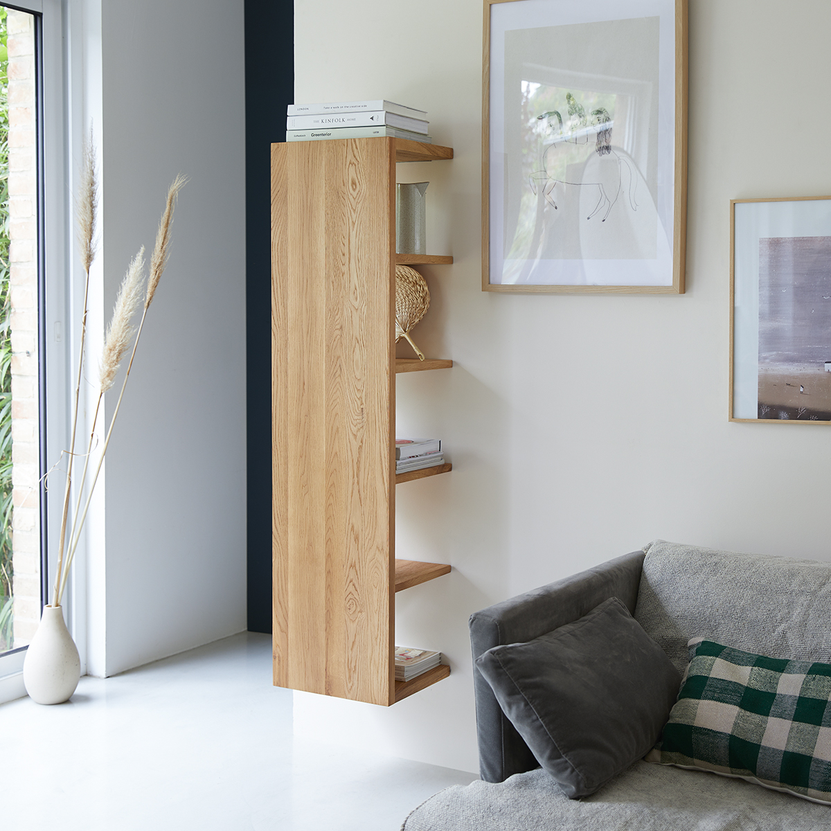 Easy 35x140 solid oak shelving unit Easy 35x140 solid oak shelving unit