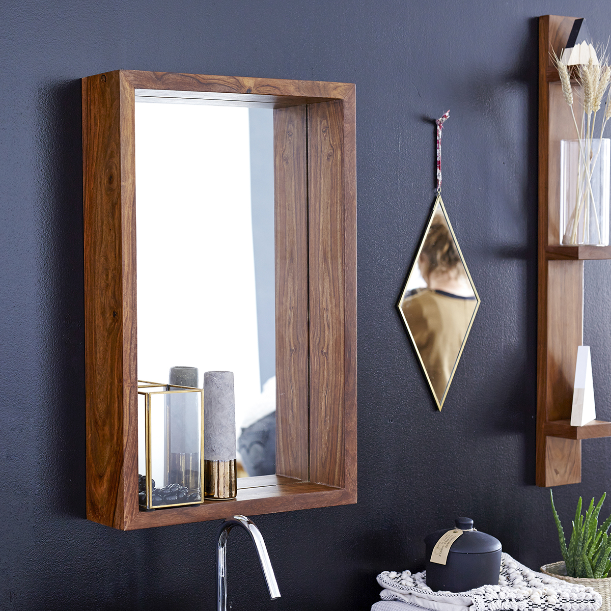 Easy Sheesham Mirror 70x45 Easy Sheesham Mirror 70x45