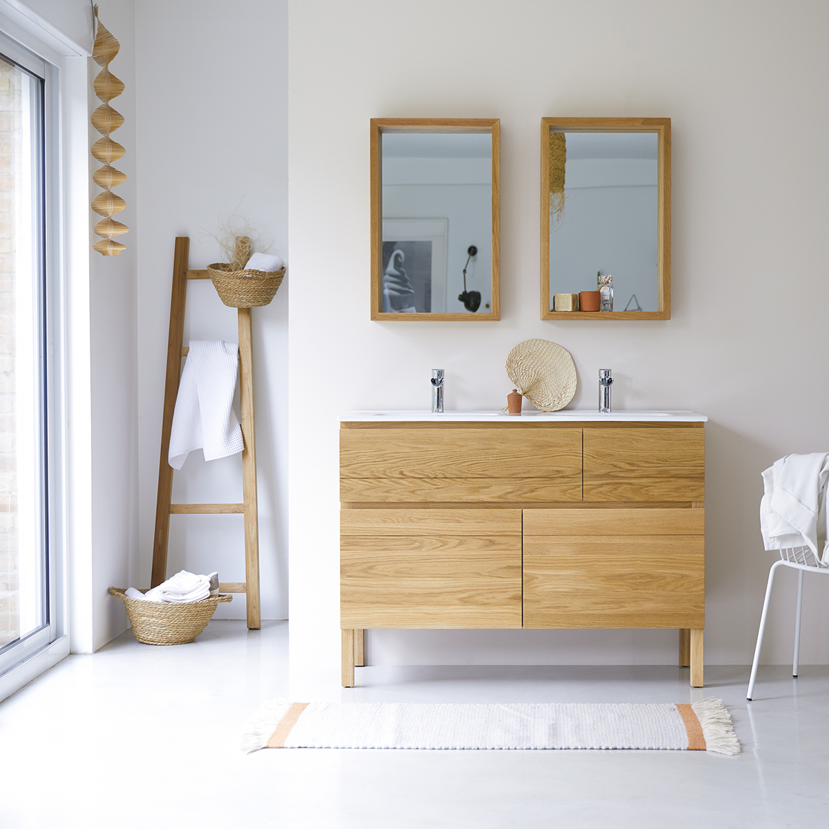 Easy solid oak and ceramic Vanity Cabinet 120 Easy solid oak and ceramic Vanity Cabinet 120