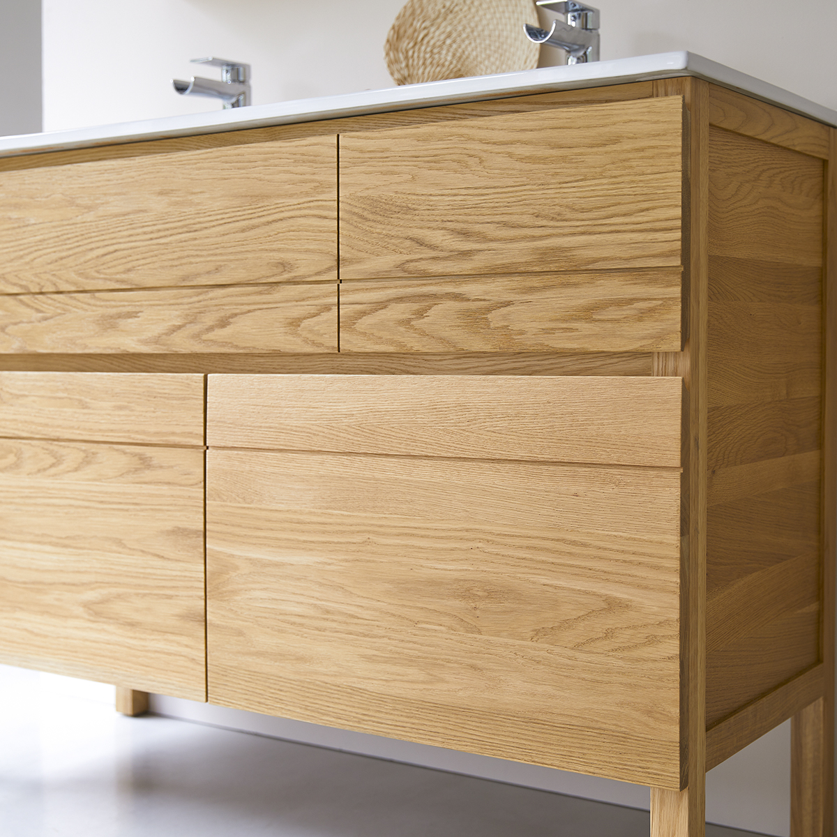 Easy solid oak and ceramic Vanity Cabinet 120 Easy solid oak and ceramic Vanity Cabinet 120