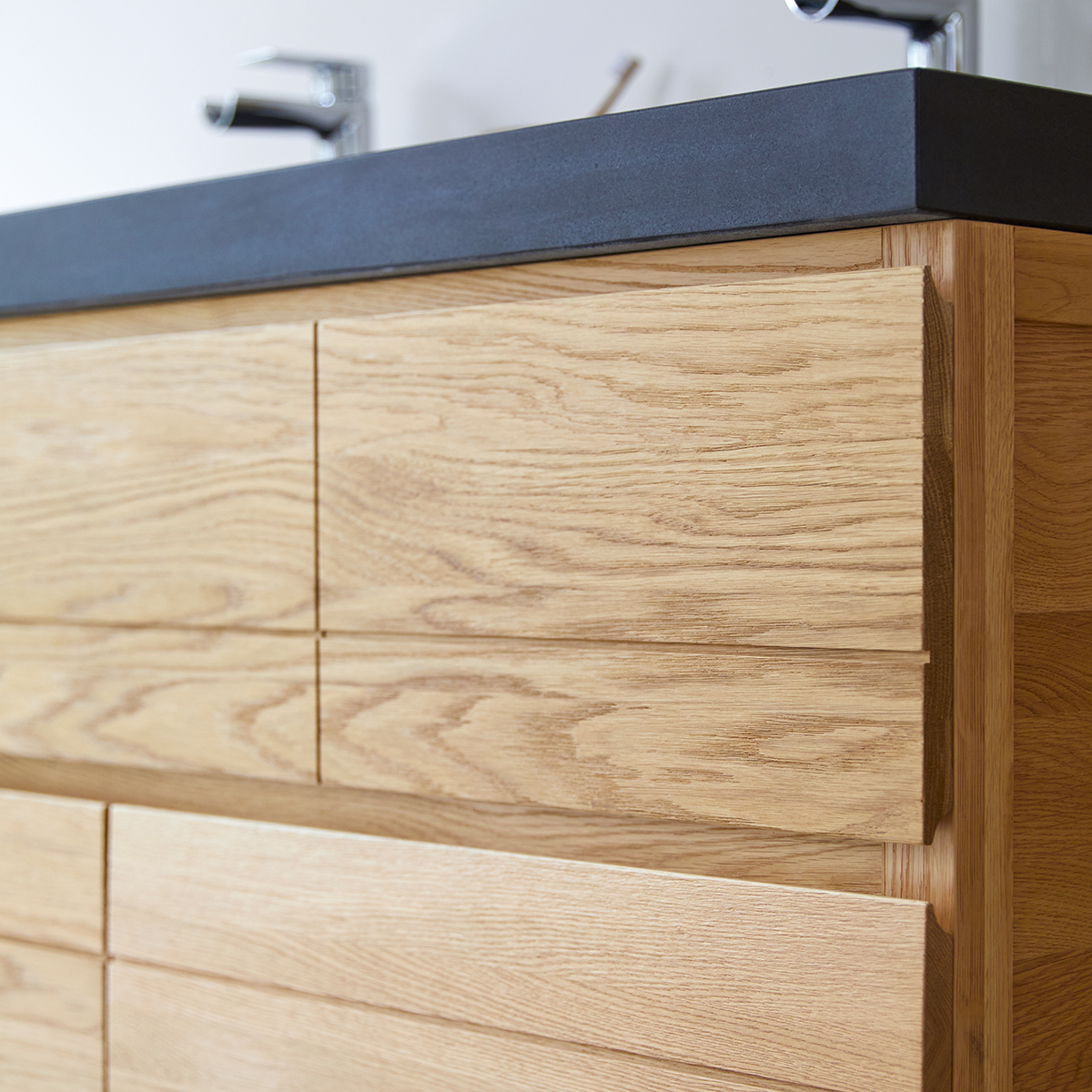 Easy solid oak and lava stone Vanity Cabinet 120 Easy solid oak and lava stone Vanity Cabinet 120
