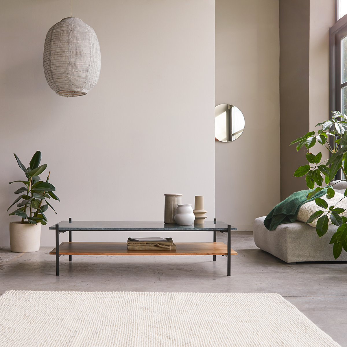 Edit solid acacia and marble coffee table 130x65 Edit solid acacia and marble coffee table 130x65